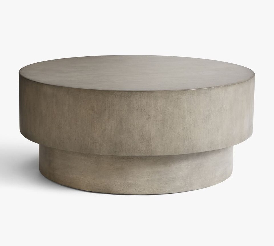 Byron 99 cm Round Coffee Table, Mason Grey Pottery Barn Australia